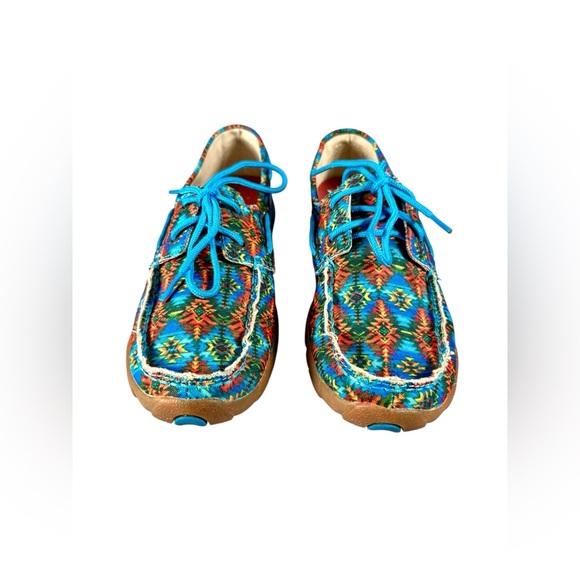 Twisted X Shoes - Twisted X Women’s Canvas Mocassin Moc Boat Shoes 8.5 M